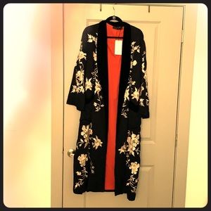 Zara satin/velvet kimono